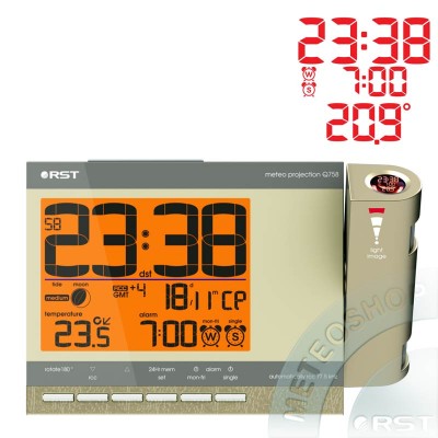 RST 32758  Проекционные часы будильник