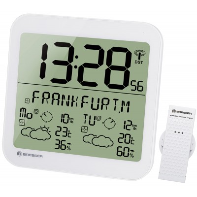 Bresser MyTime Meteotime LCD,Часы настенные белые