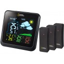 Bresser National Geographic VA Метеостанция с цветным дисплеем и тремя черными датчиками