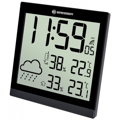 Bresser ClimaTemp JC LCD,Метеостанция (настенные часы) черная (73267)